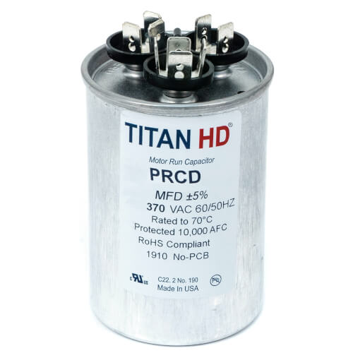 Main product image of 40/4 MFD Round Dual Motor Run Capacitor (370V)