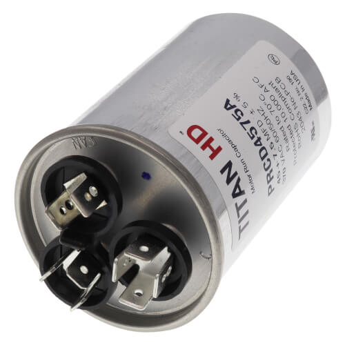 Main product image of 45/7.5 MFD Round Dual Motor Run Capacitor (370V)