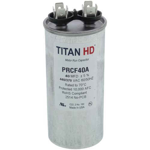 Main product image of 40 MFD Round Motor Run Capacitor (440/370V)