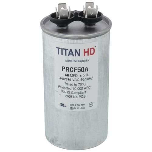 Main product image of 50 MFD Round Motor Run Capacitor (440/370V)