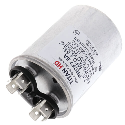 Main product image of 7.5 MFD Round Motor Run Capacitor (440/370V)