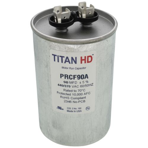 Main product image of 90 MFD Round Motor Run Capacitor (440/370V)