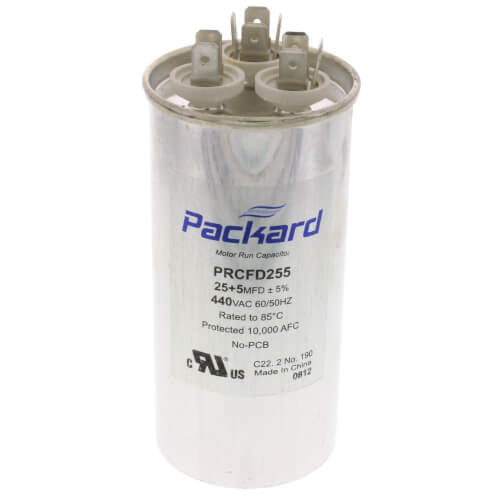 Main product image of 440V Round Dual Run Capacitor (25/5 MFD)
