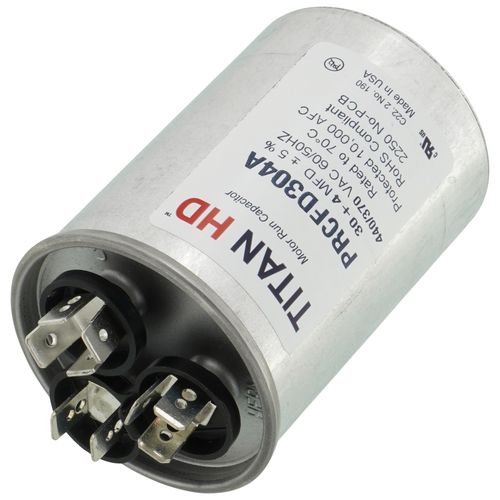 Main product image of 30/4 MFD Round Dual Motor Run Capacitor (440/370V)