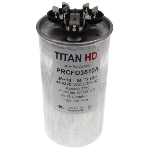 Mars Replacement Titan Hd Run Capacitor 12.5 Mfd 370V Round 12999 By Titan 