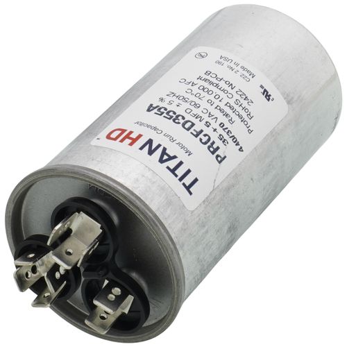 Main product image of 35/5 MFD Round Dual Motor Run Capacitor (440/370V)