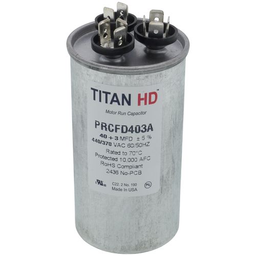 Main product image of 40/3 MFD Round Dual Motor Run Capacitor (440/370V)