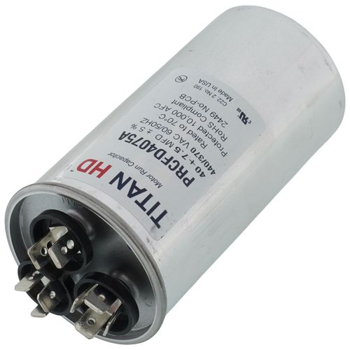 Main product image of 40/7.5 MFD Round Dual Motor Run Capacitor (440/370V)