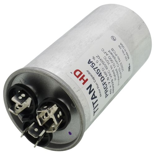 Main product image of 45/7.5 MFD Round Dual Motor Run Capacitor (440/370V)