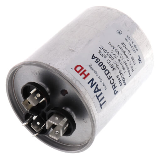 Main product image of 60/5 MFD Round Dual Motor Run Capacitor (440/370V)