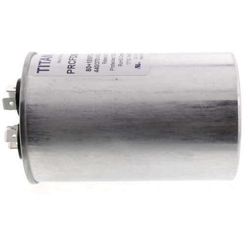 Main product image of 80/10 MFD Round Dual Motor Run Capacitor (440/370V)
