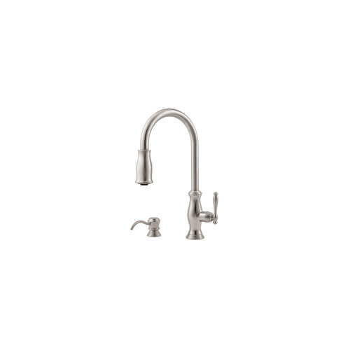T529TMS T529TMS Stainless Steel 2 or 4Hole PullDown Kitchen Faucet, Includes Matching