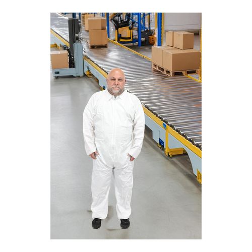 Main product image of ProShield 50 NB120S Coverall w/ Collar, Open Wrists and Ankles, White, Medium (Pack of 25)