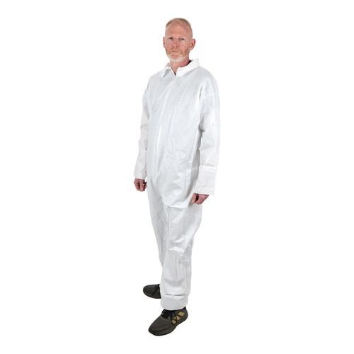 Main product image of ProShield 50 NB120S Coverall w/ Collar, Open Wrists and Ankles, White, X-Large (Pack of 25)
