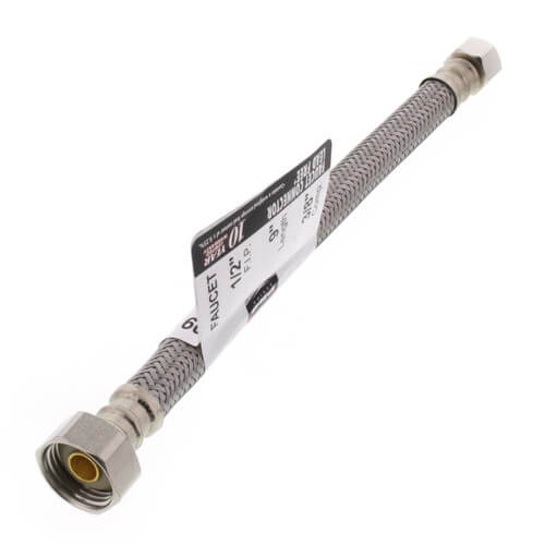 Main product image of PRO1F09 9" Braided Stainless Steel Hose Faucet Connector (3/8" Compression x 1/2" FIP)