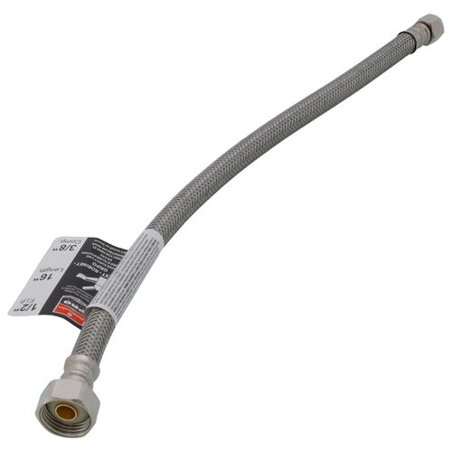 Main product image of PRO1F16 16" Braided Stainless Steel Hose Faucet Connector (3/8" Compression x 1/2" FIP)