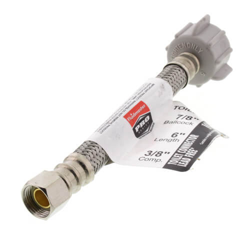 Main product image of 6" Pro-Series Braided Hose Toilet Connector (3/8" Compression x 7/8" Ballcock)