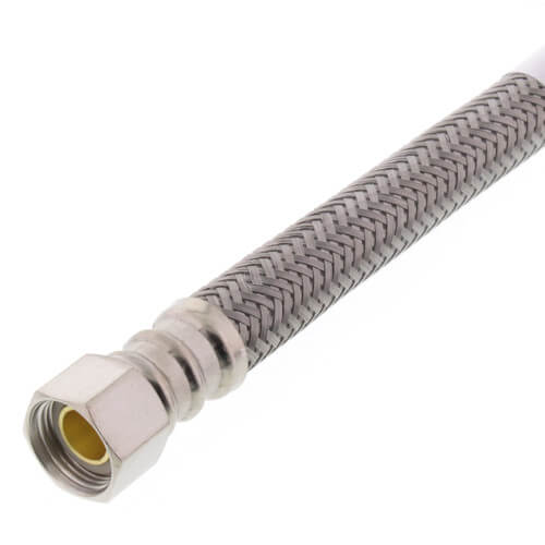 9" Pro-Series Braided Stainless Steel Hose Toilet Connector (3/8" Compression x 7/8" Ballcock)