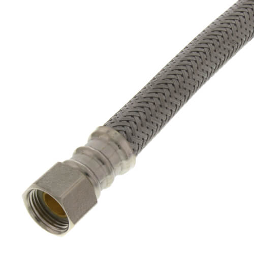 Main product image of 9" Pro-Series Click Seal Braided Stainless Steel Hose Toilet Connector (3/8" Compression x 7/8" Ballcock)