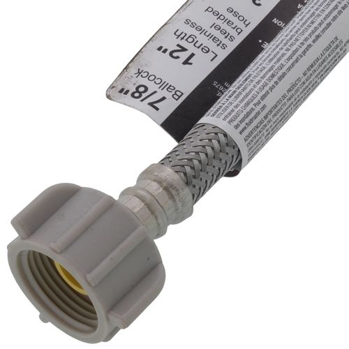 Main product image of PRO1T12 12" Braided Stainless Steel Hose Toilet Connector (3/8" Comp. x 7/8" Ballcock)