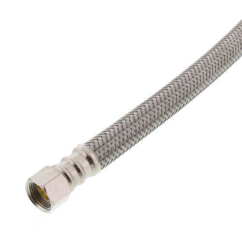 Main product image of 20" Pro-Series Braided Stainless Steel Hose Toilet Connector w/ Metal Nut (3/8" Compression x 7/8" Ballcock)