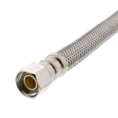 12" Pro-Series Braided Stainless Steel Hose Faucet Supply Connector (3/8" x 3/8" Compression Thread)