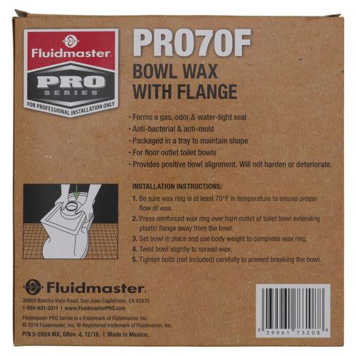Main product image of PRO70F - Pro Series Toilet Wax Ring w/ Flange (No Bolts)