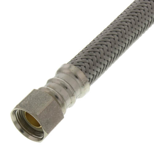 Main product image of PRO8F12 12" Pro Series Braided Stainless Steel Hose Faucet Connector (3/8" Compression x 3/8" O.D. Compression)