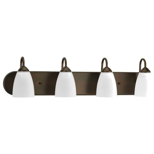 Main product image of Gather 4 Light Etched Glass Bath Vanity Light (Antique Bronze), P2709-20