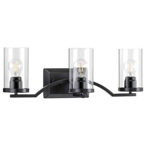 Main product image of Lassiter 3 Light Clear Glass Bath Vanity Light (Brushed Nickel), P300258-009