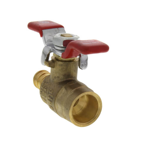 Main product image of 1/2" PEX x 1/2" Sweat Ball Valve w/ T-Handle (Lead Free)
