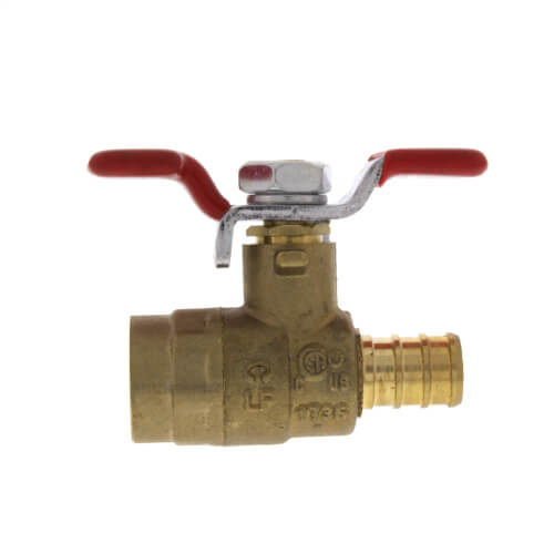 Main product image of 1/2" PEX x 1/2" Sweat Ball Valve w/ T-Handle (Lead Free)