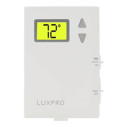 Main product image of LuxPro Digital 2 Wire Heat Only Thermostat with Fan