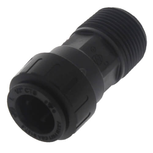1/2" CTS ID x 3/4" NPT JG Twist & Lock Speedfit Secure Male Connector