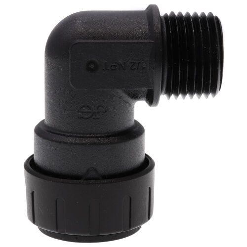 Main product image of PSEI482024E Male Fixed 90° Elbow, 1/2" CTS x 1/2" MPT, Black