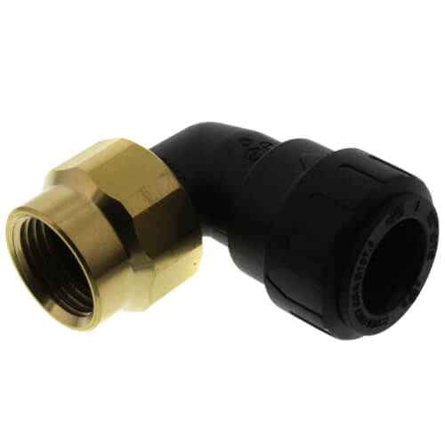 Main product image of 1/2" CTS x NPS ProLock Female Elbow (Brass Nut)