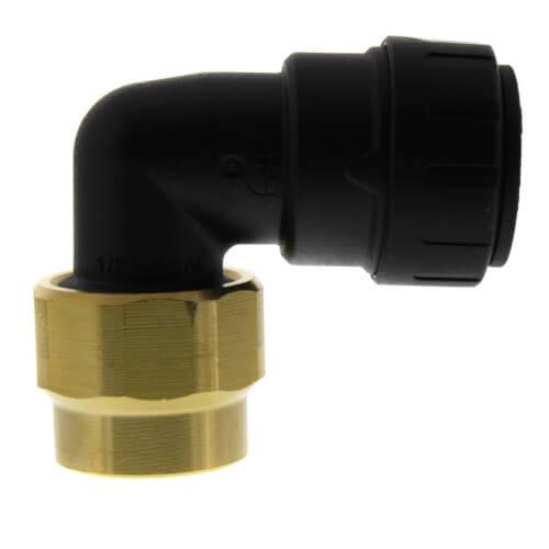 Main product image of 1/2" CTS x NPS ProLock Female Elbow (Brass Nut)