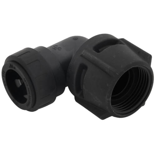Main product image of PSEI632838E Female Elbow Connector, 3/4" CTS x 1" NPS, Black