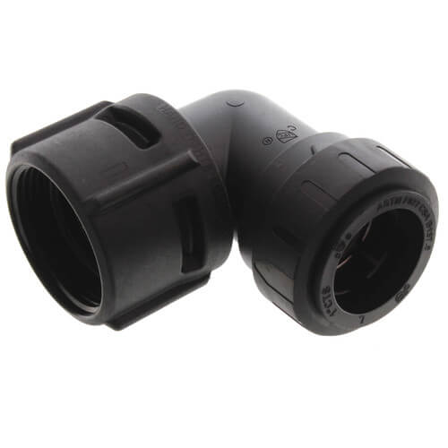 Main product image of PSEI63363AE Female Elbow Connector, 1" CTS x 1-1/4" NPS, Black