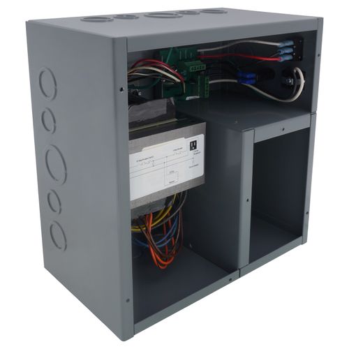 Main product image of 500 VA Power Supply, 100 VA Class, Exterior Receptacle and Circuit Breakers Switches (120 Vac to 24 Vac Enclosure)