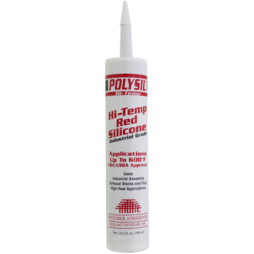 Red Polysil Hi-Temp Industrial Grade Silicone Sealant (10.3 oz.)
