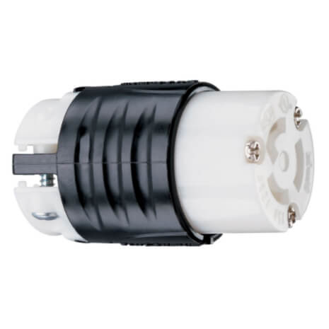 Main product image of Turnlok Industrial Grade Connector, 15A, NEMA L5-15R - Black/White (125V)