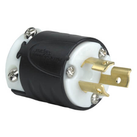 Main product image of Turnlok Industrial Grade Plug, 15A, NEMA L7-15P - Black/White (277V)
