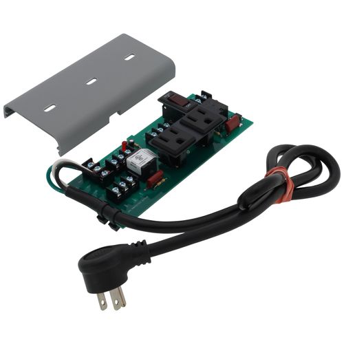 Main product image of UPS Power Control Center, 10A Switch / Circuit Breaker, 120 Vac, 2 Outlets, Terminals, Status Contacts, 2-3/4" Track Mount