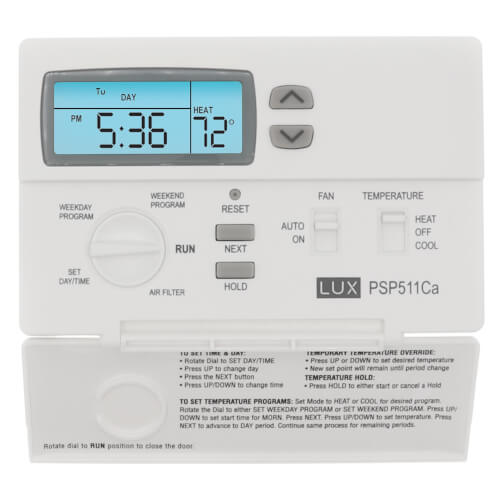 Psp511c 010 Lux Psp511c 010 Programmable Thermostat 1 Stage Heat 1 Stage Cool 52 3318