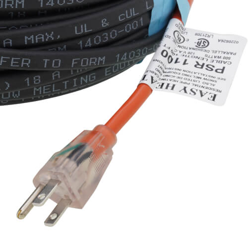 Main product image of 100 ft, 500 Watt, 120 VAC PSR Pipe Tracing Heat Cable