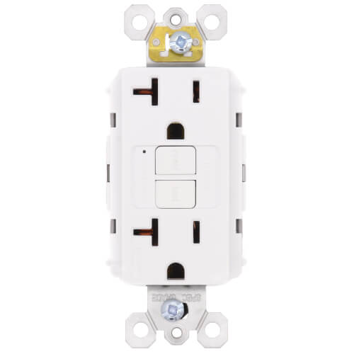 Main product image of PlugTail Self-Test Duplex GFCI Receptacle, 2P, 20A, NEMA 5-20R - White (125V)
