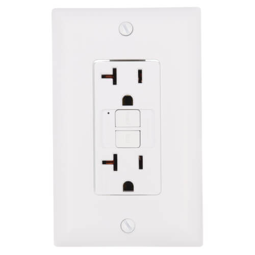 Main product image of PlugTail Self-Test Duplex GFCI Receptacle, 2P, 20A, NEMA 5-20R - White (125V)