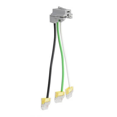 Main product image of 6" PlugTail Commercial Grade Connector w/ Wago, 2P, Right Angle, Stranded