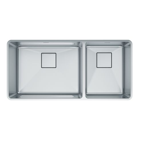Pescara 38" x 18" 18 Gauge Stainless Steel Undermount Double Bowl Kitchen Sink, PTX160-37